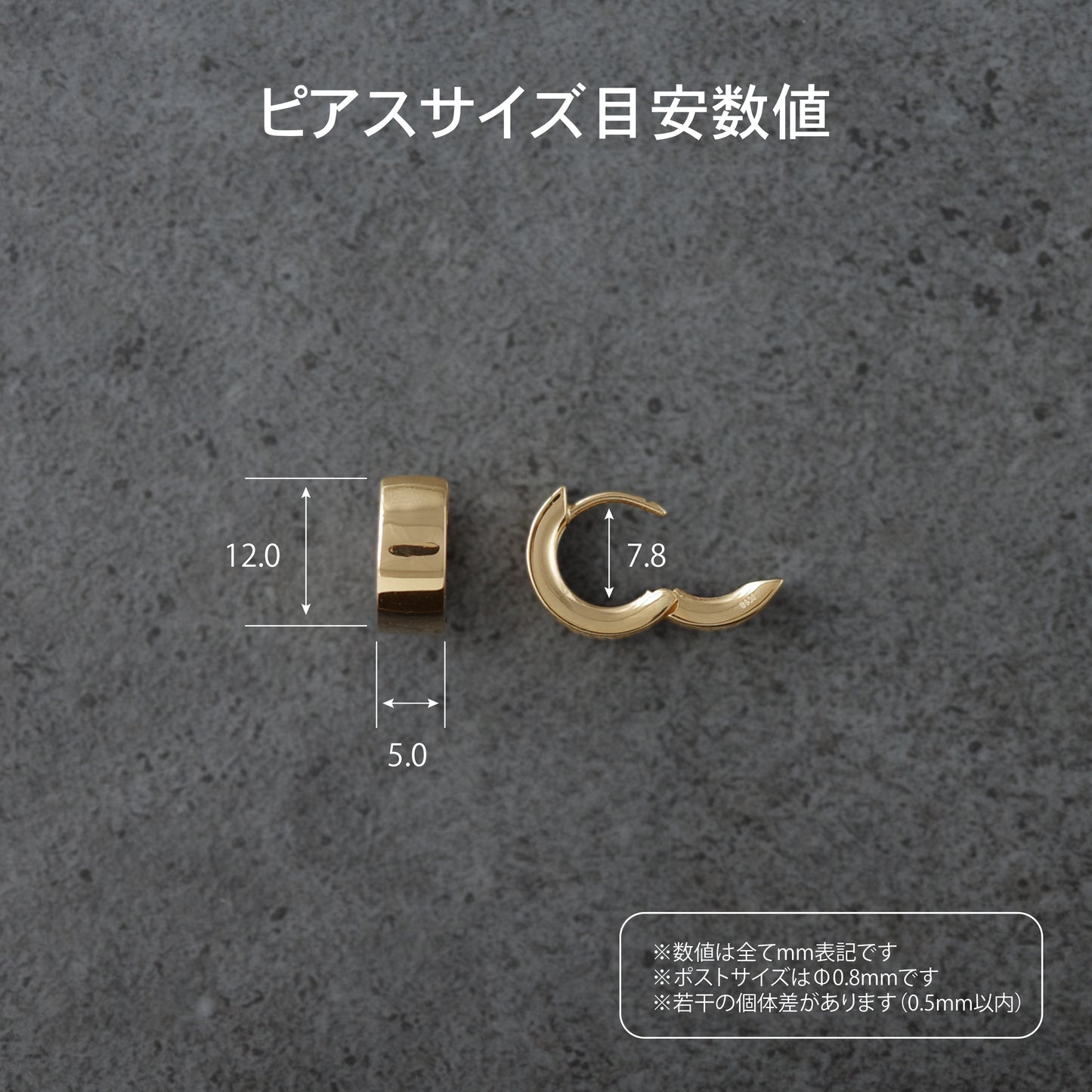Thick Circle / Experimental Pierced earrings