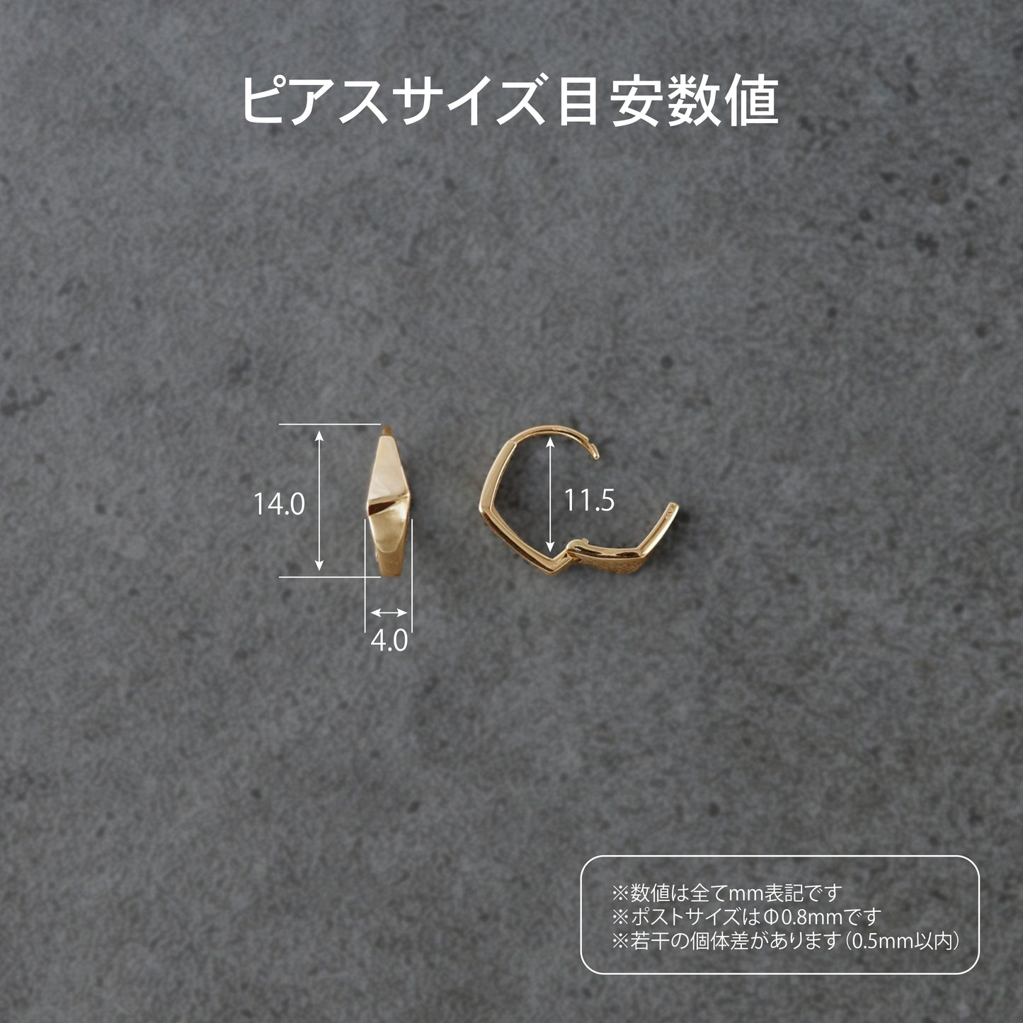 Angular / Experimental Pierced earrings