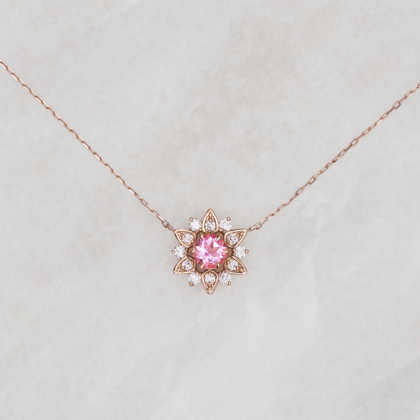 Nymphaea / Pink Tourmaline necklace