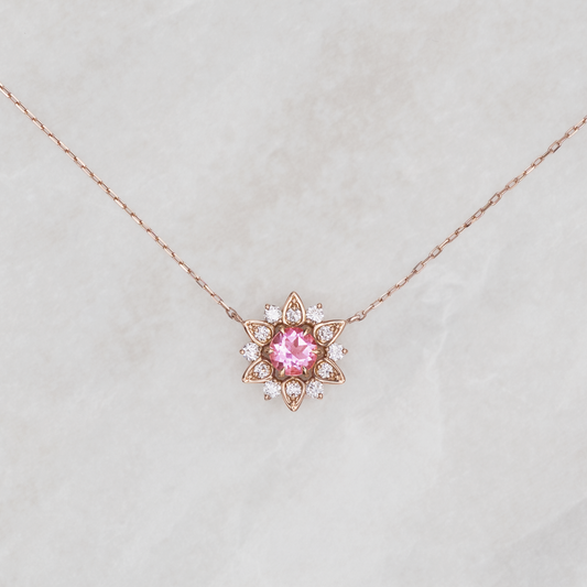 Nymphaea / Pink Tourmaline necklace