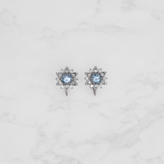 Nymphaea / Aquamarine earrings