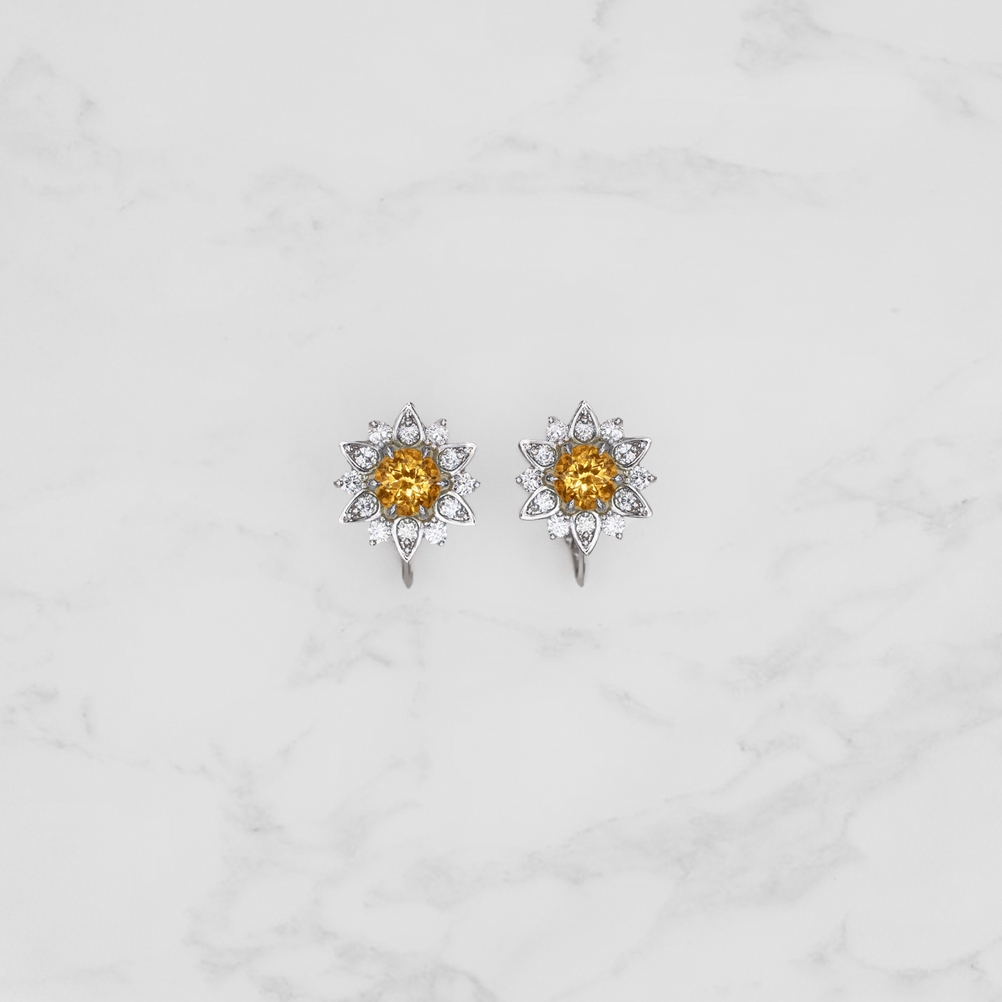 Nymphaea / Citrine earrings