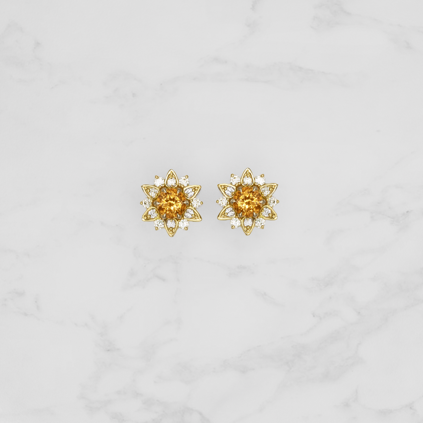 Nymphaea / Citrine earrings