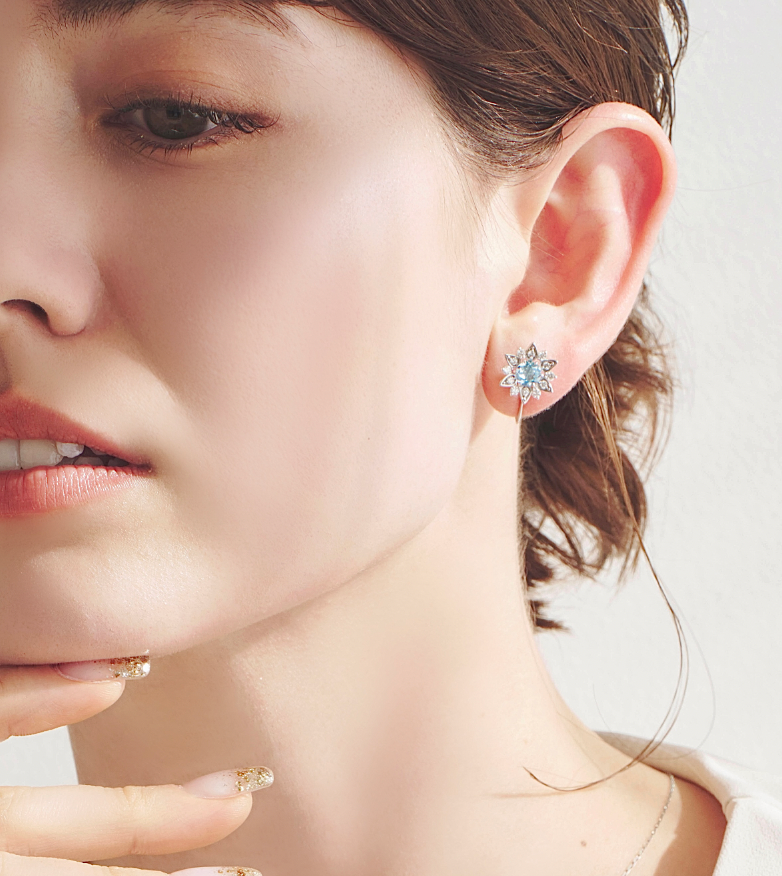 Nymphaea / Tanzanite earrings