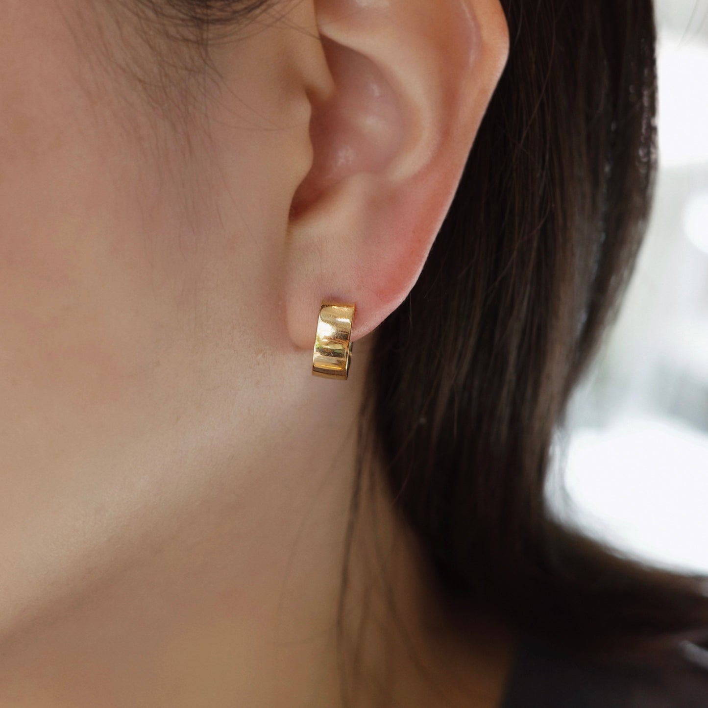 Thick Circle / Experimental Pierced earrings