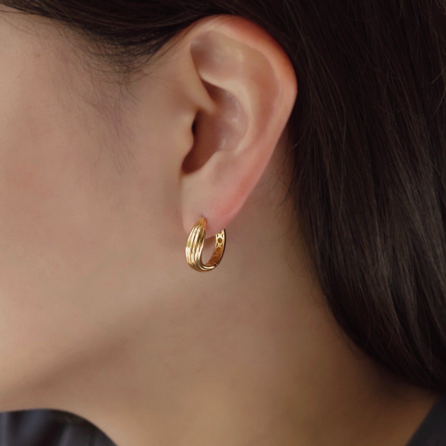 Rippled / Experimental Pierced earrings