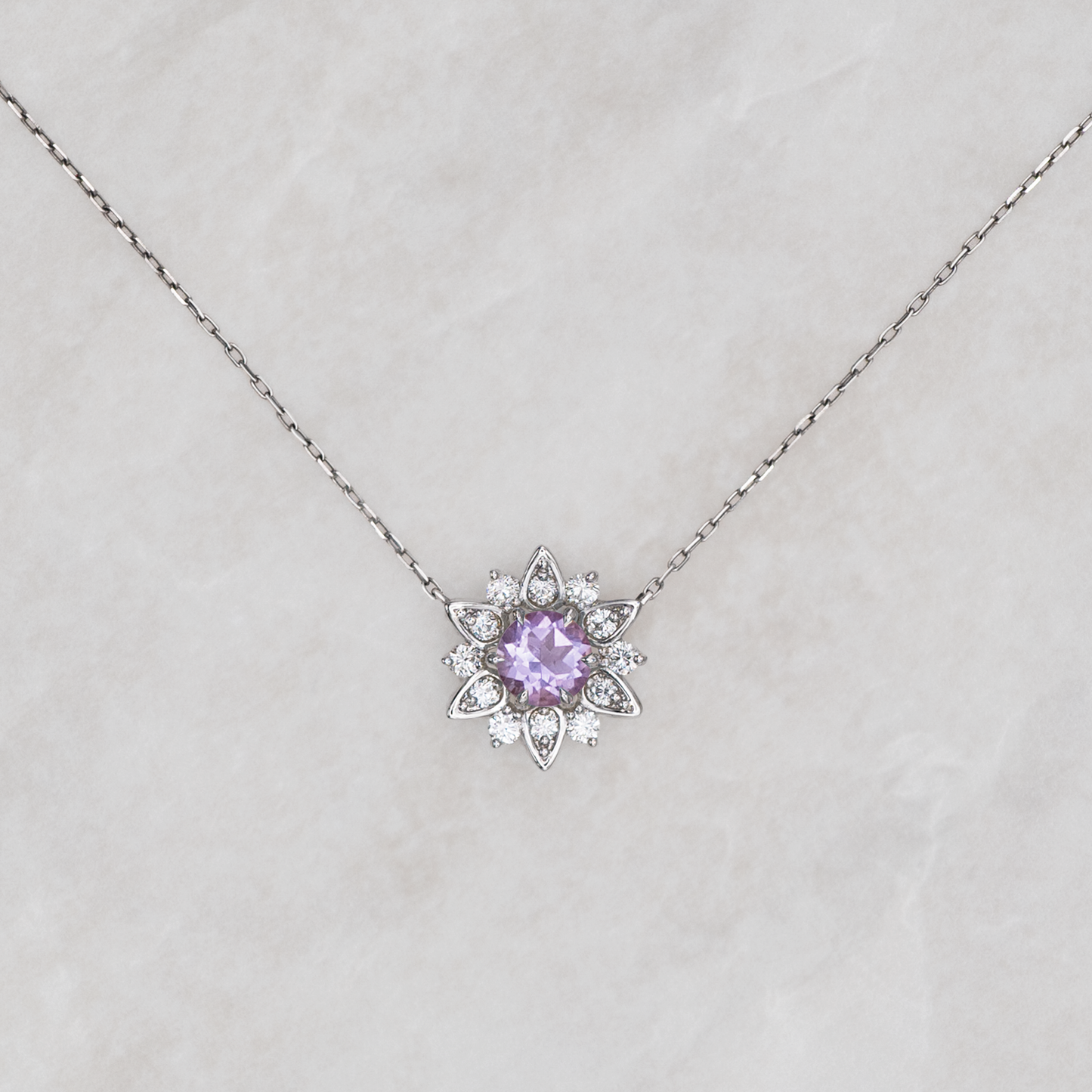 Nymphaea / Amethyst necklace