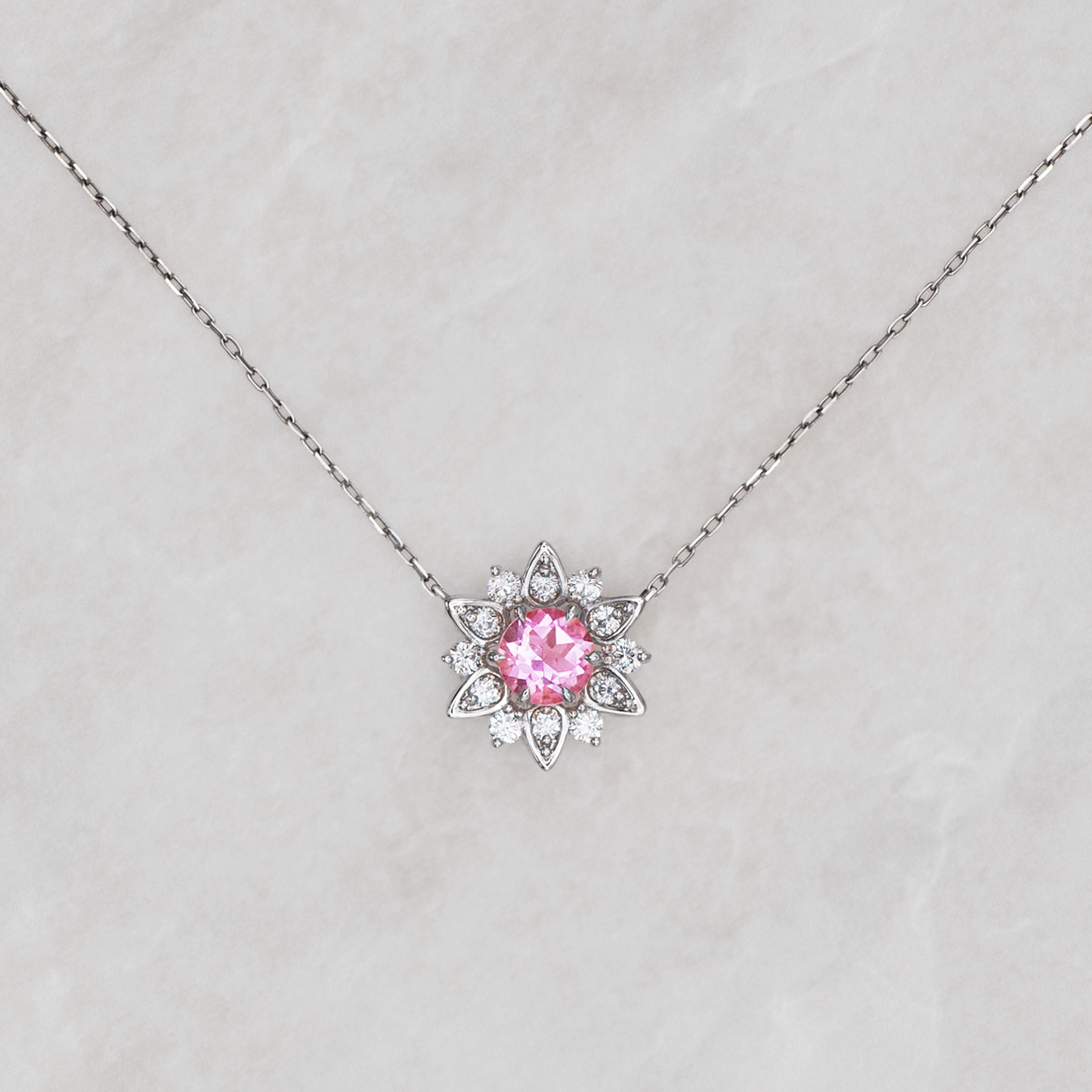 Nymphaea / Pink Tourmaline necklace