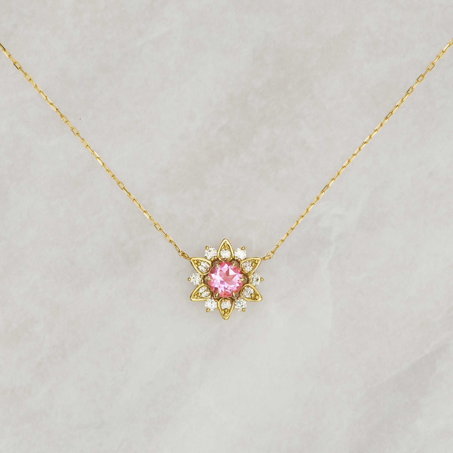 Nymphaea / Pink Tourmaline necklace