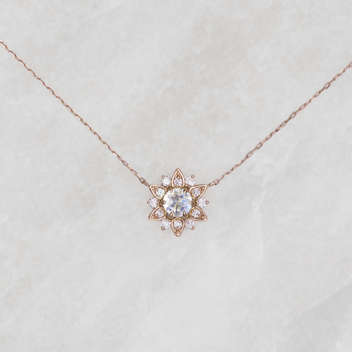 Nymphaea / Blue Moonstone necklace