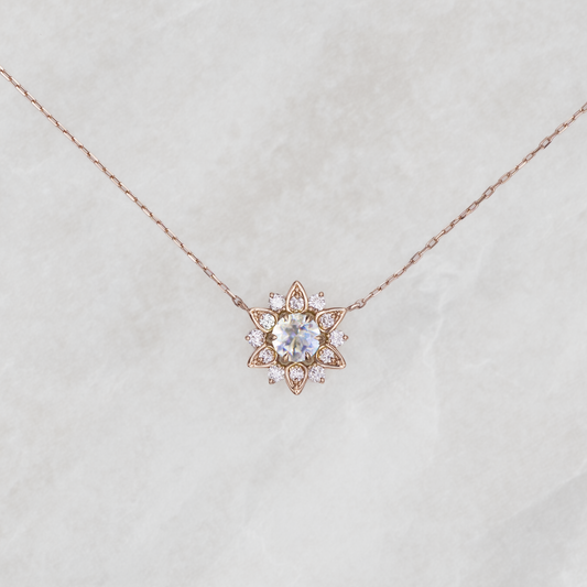 Nymphaea / Blue Moonstone necklace