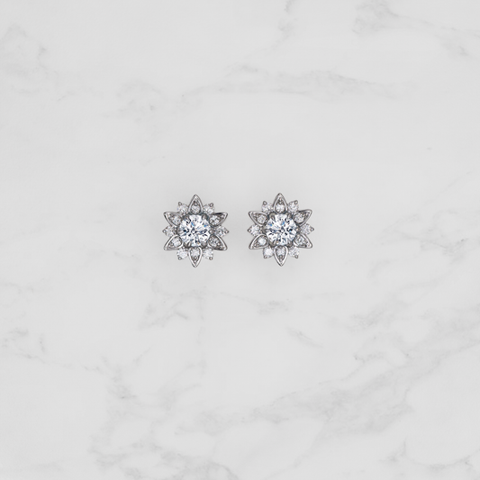 Nymphaea / Diamond earrings