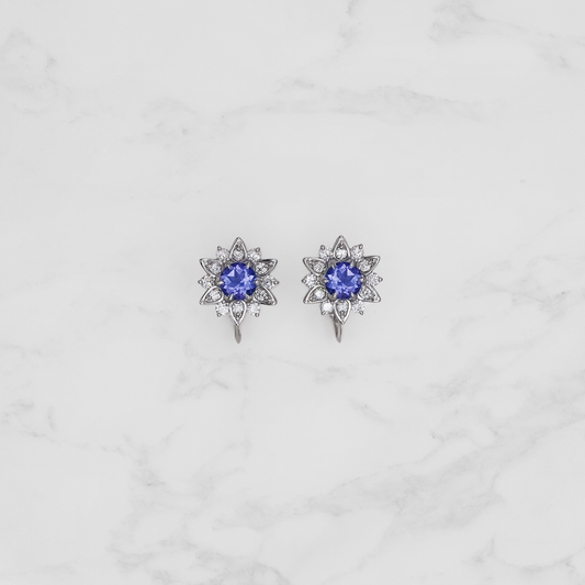 Nymphaea / Tanzanite earrings