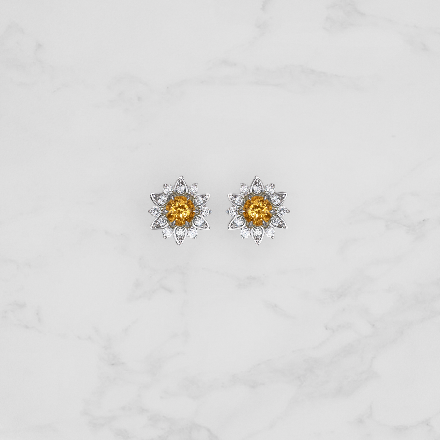 Nymphaea / Citrine earrings