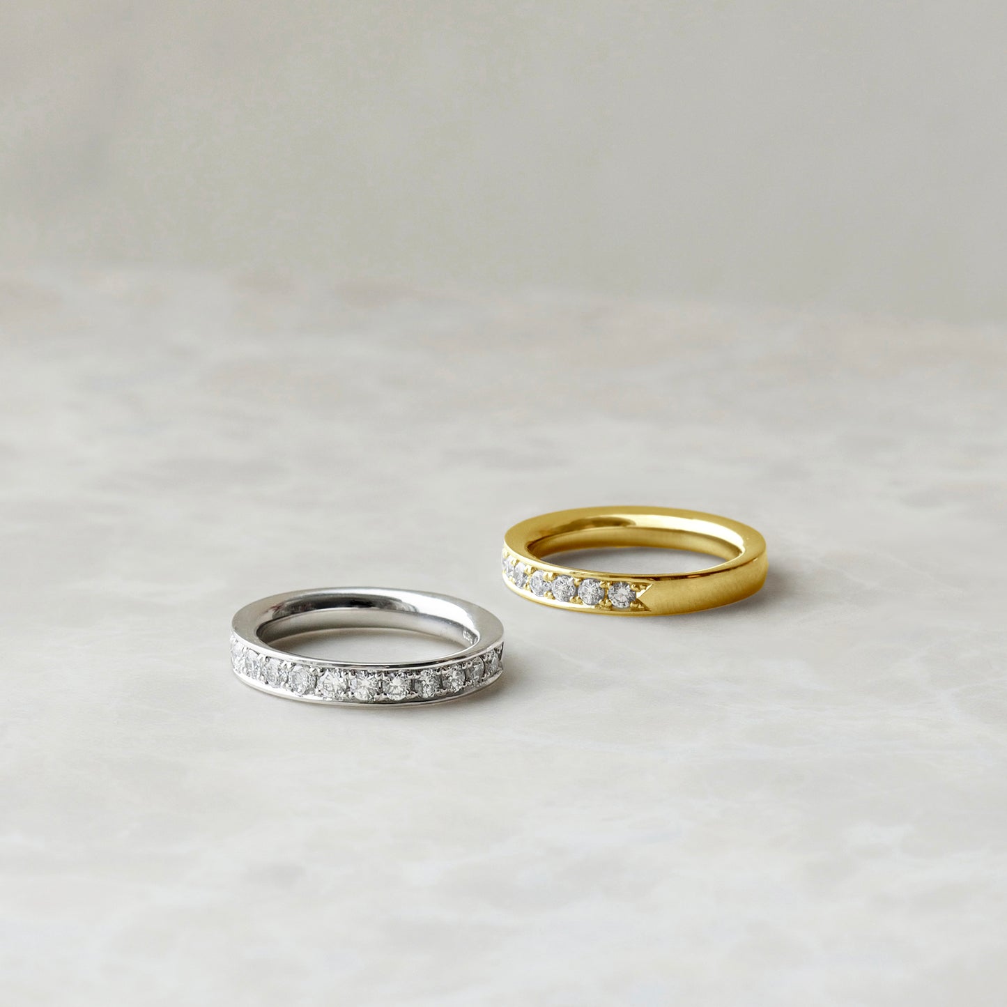 Layer / Diamond Half Eternity Ring