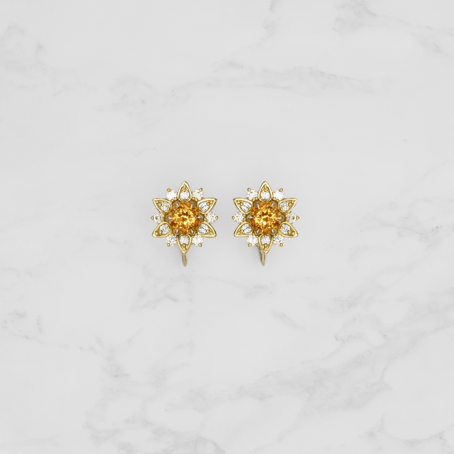 Nymphaea / Citrine earrings