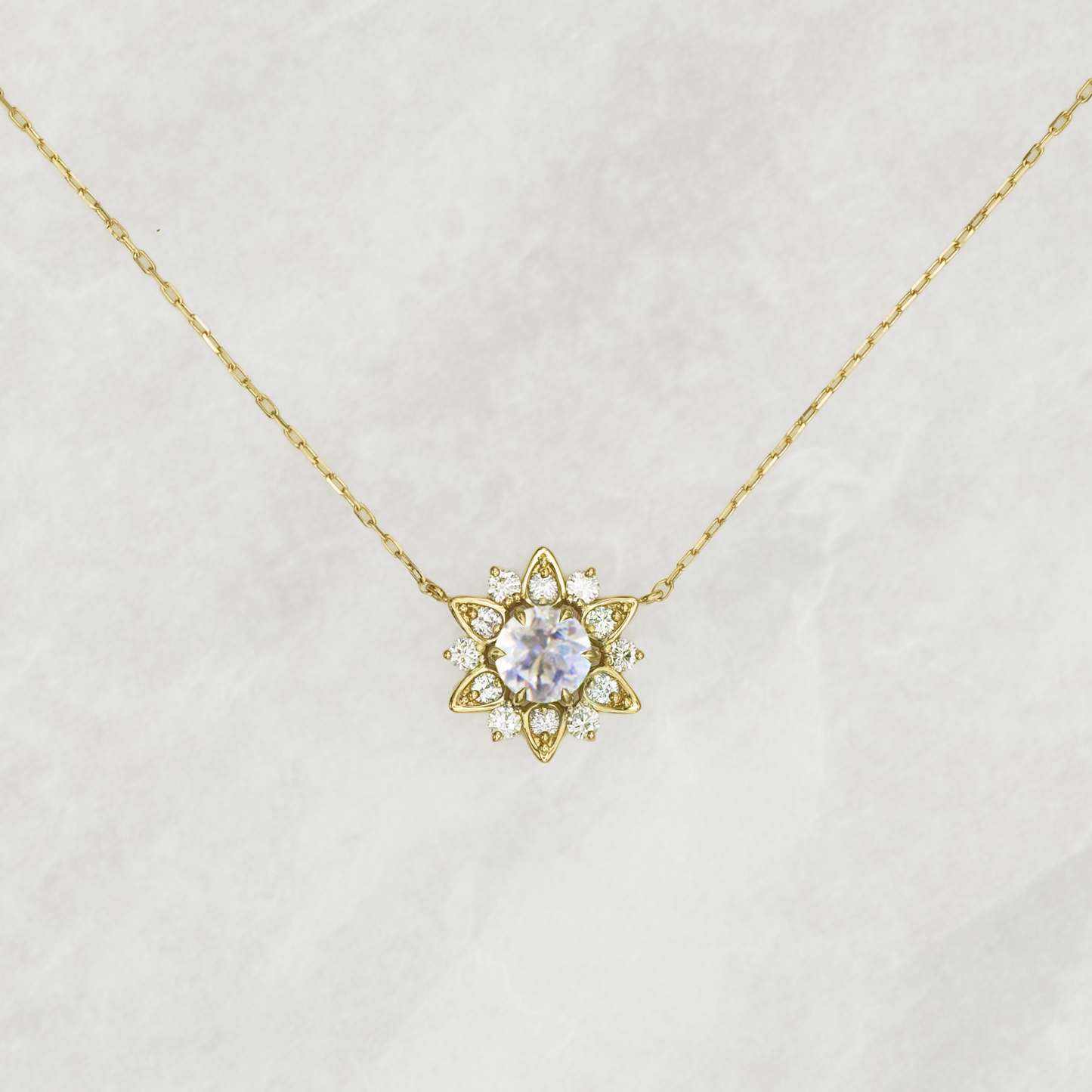Nymphaea / Blue Moonstone necklace