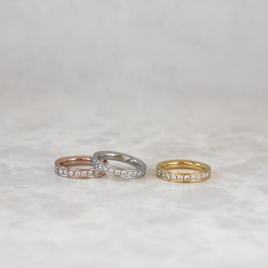 Layer / Diamond Half Eternity Ring